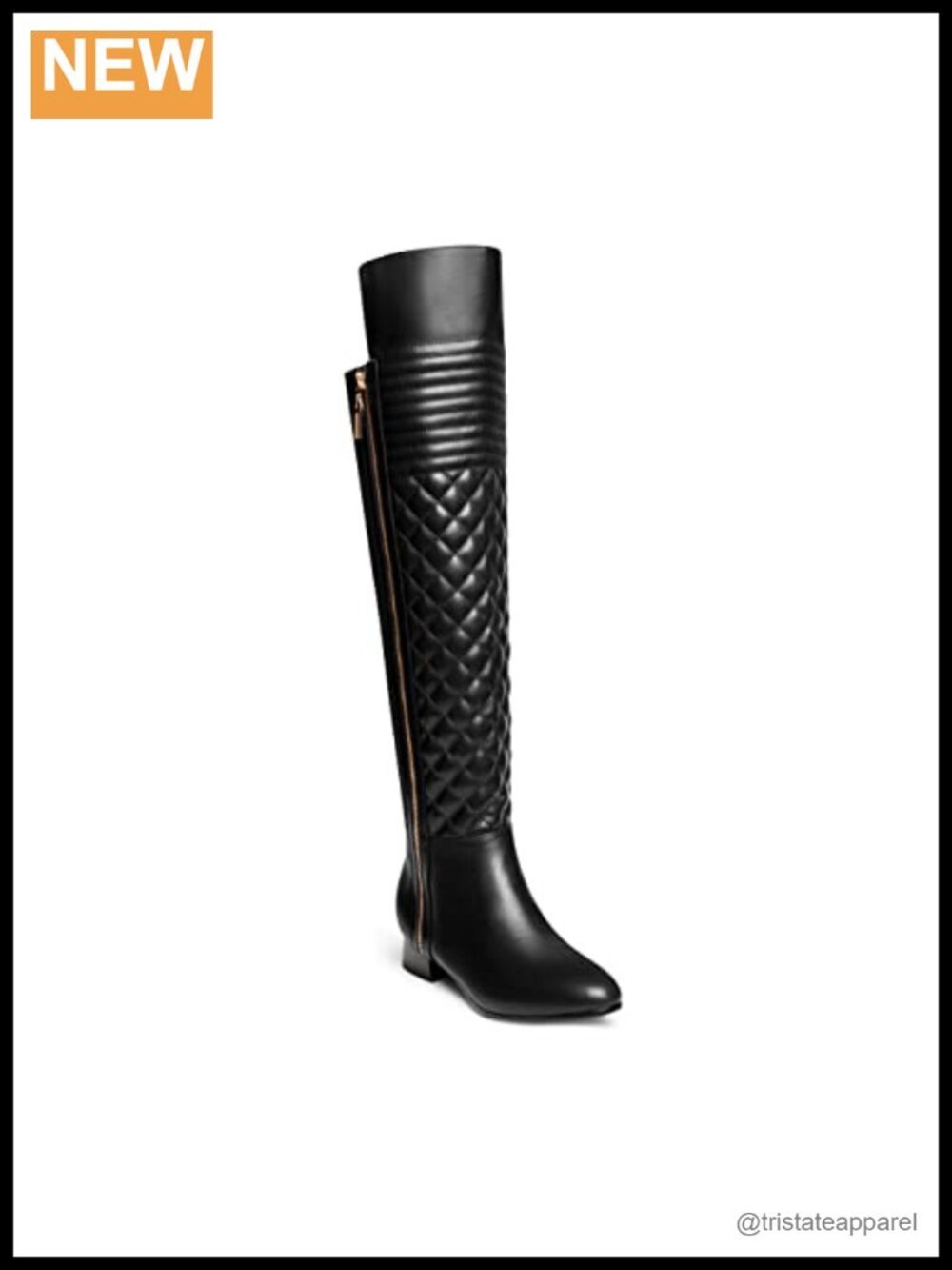 Women's Over The Knee Boots 17.5" Chunky Heel Rhinestone Stretch